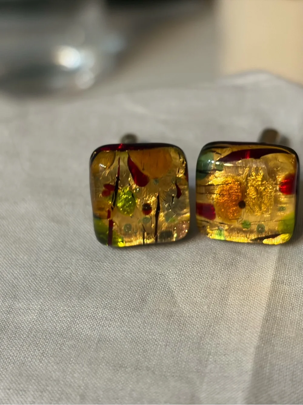 Set of three vintage cuff links